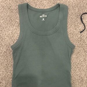 Hollister Women's Teal Tank Top
